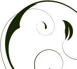 Decorative green floral swirl pattern