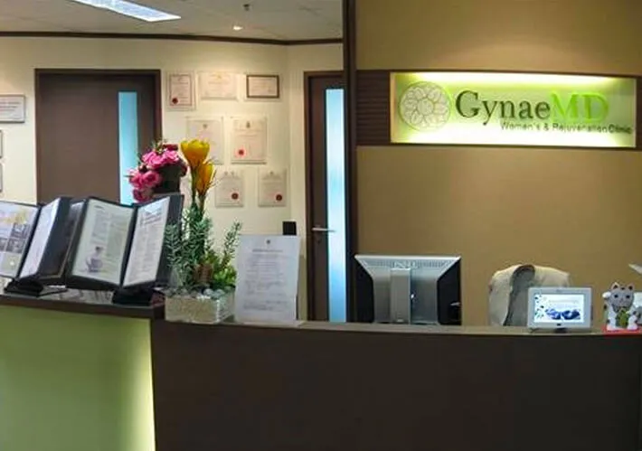Reception area and front desk of GynaeMD Women's & Rejuvenation Clinic Reception area and front desk of GynaeMD Women's & Rejuvenation Clinic
